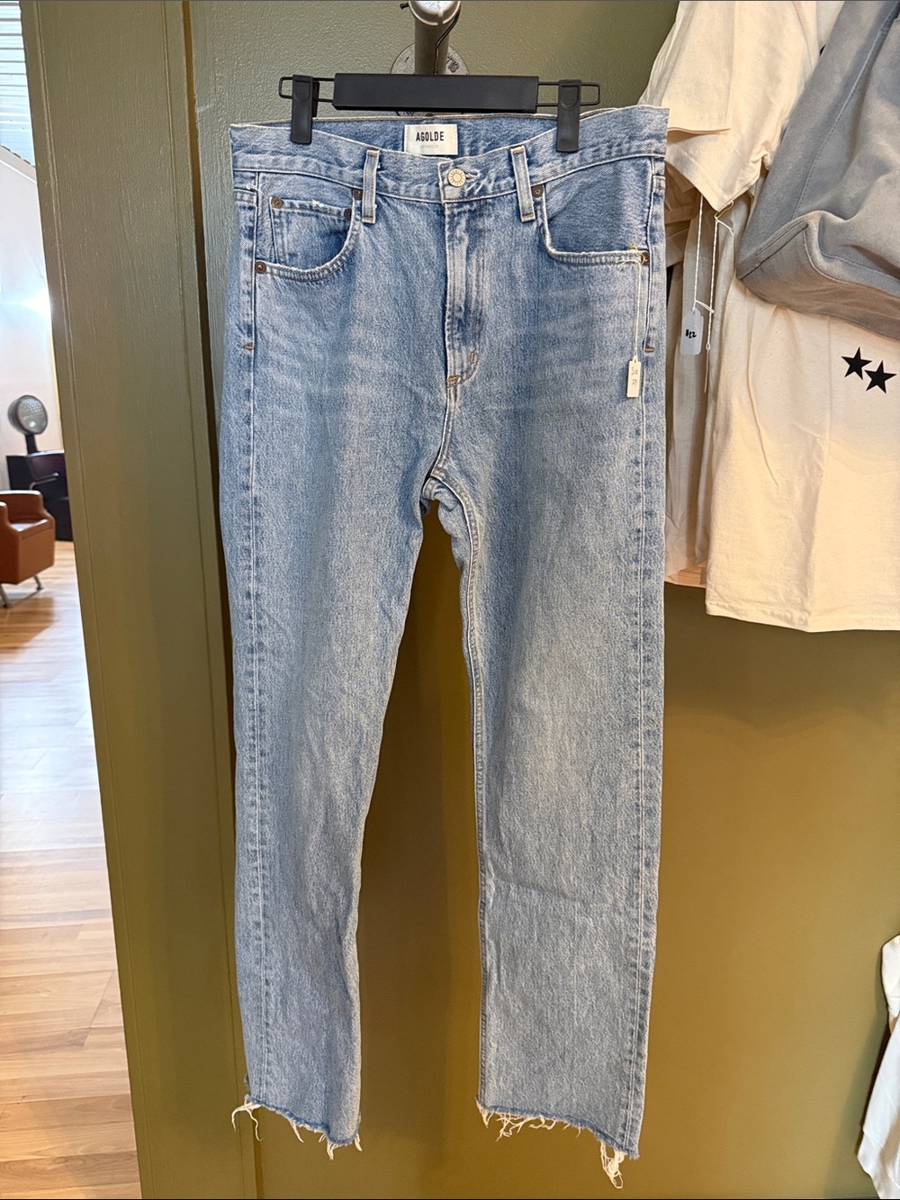 Agolde Light Wash Slim Straight Men's Jeans
